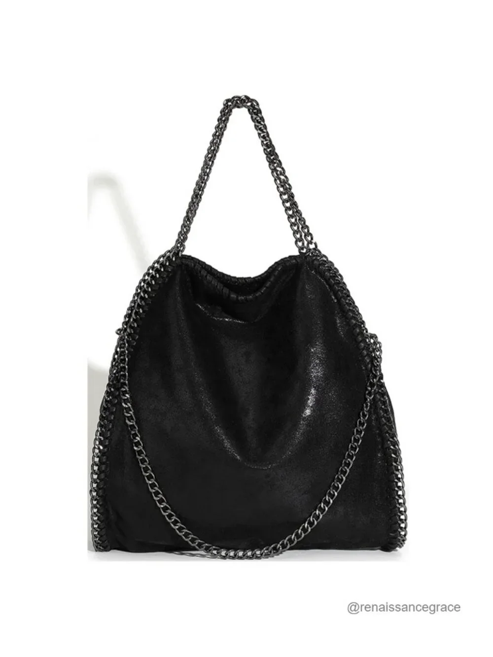Faux Leather Hobo Shoulder Bag Women Crossbody Chain Large Handbag